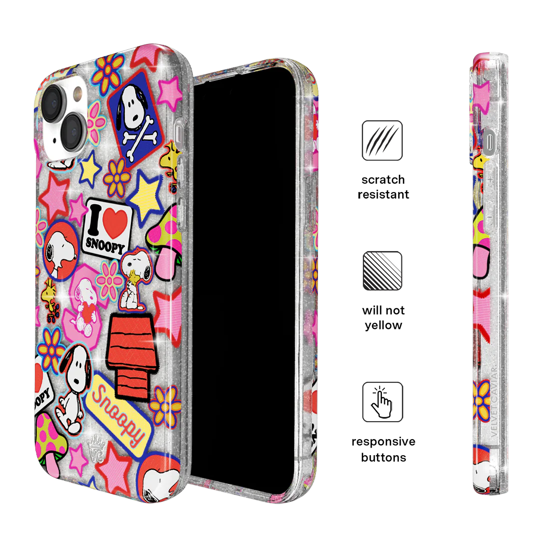 Snoopy Patchwork Glitter iPhone Case - Image 65