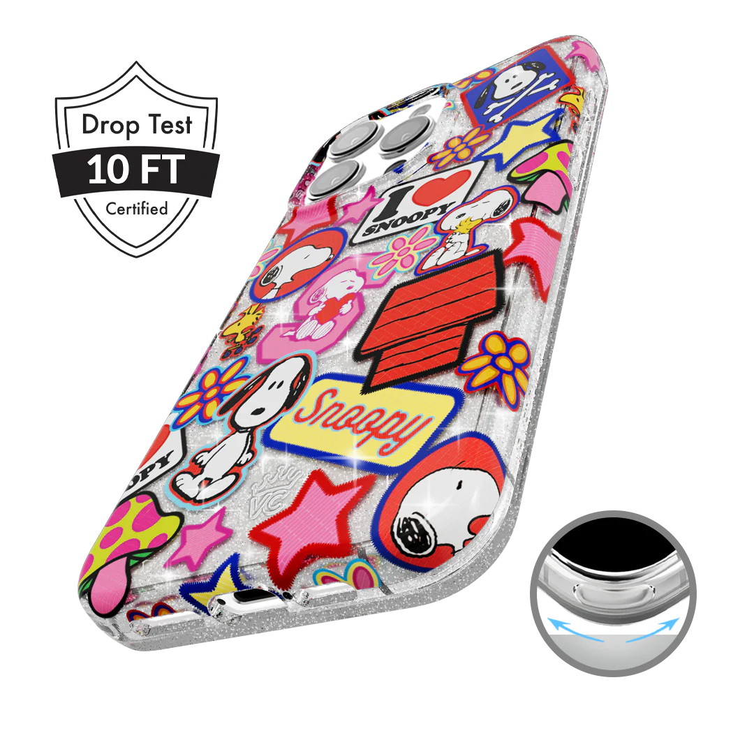 Snoopy Patchwork Glitter iPhone Case - Image 69