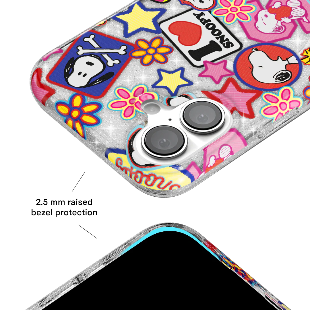 Snoopy Patchwork Glitter iPhone Case - Image 7