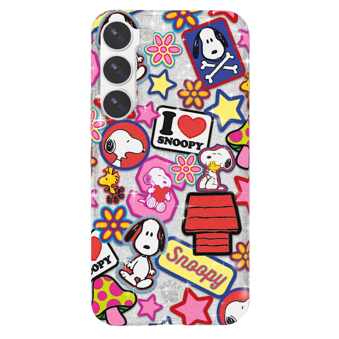 Snoopy Patchwork Glitter Samsung Case - Image 16