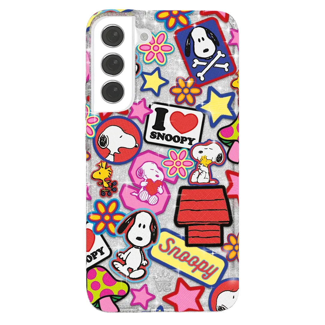 Snoopy Patchwork Glitter Samsung Case - Image 31
