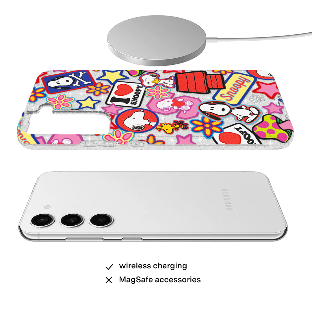 Snoopy Patchwork Glitter Samsung Case - Image 38