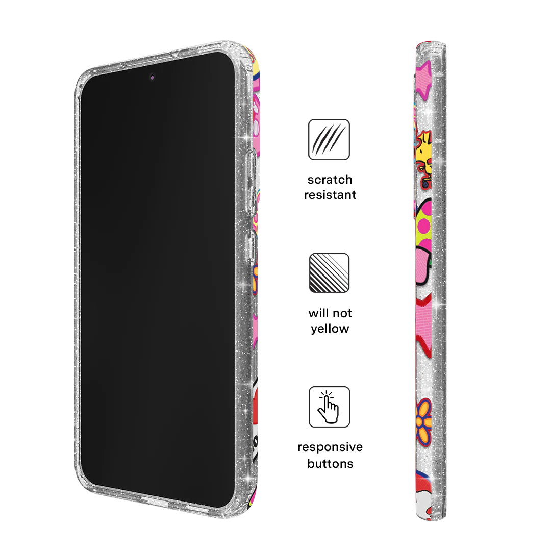 Snoopy Patchwork Glitter Samsung Case - Image 40
