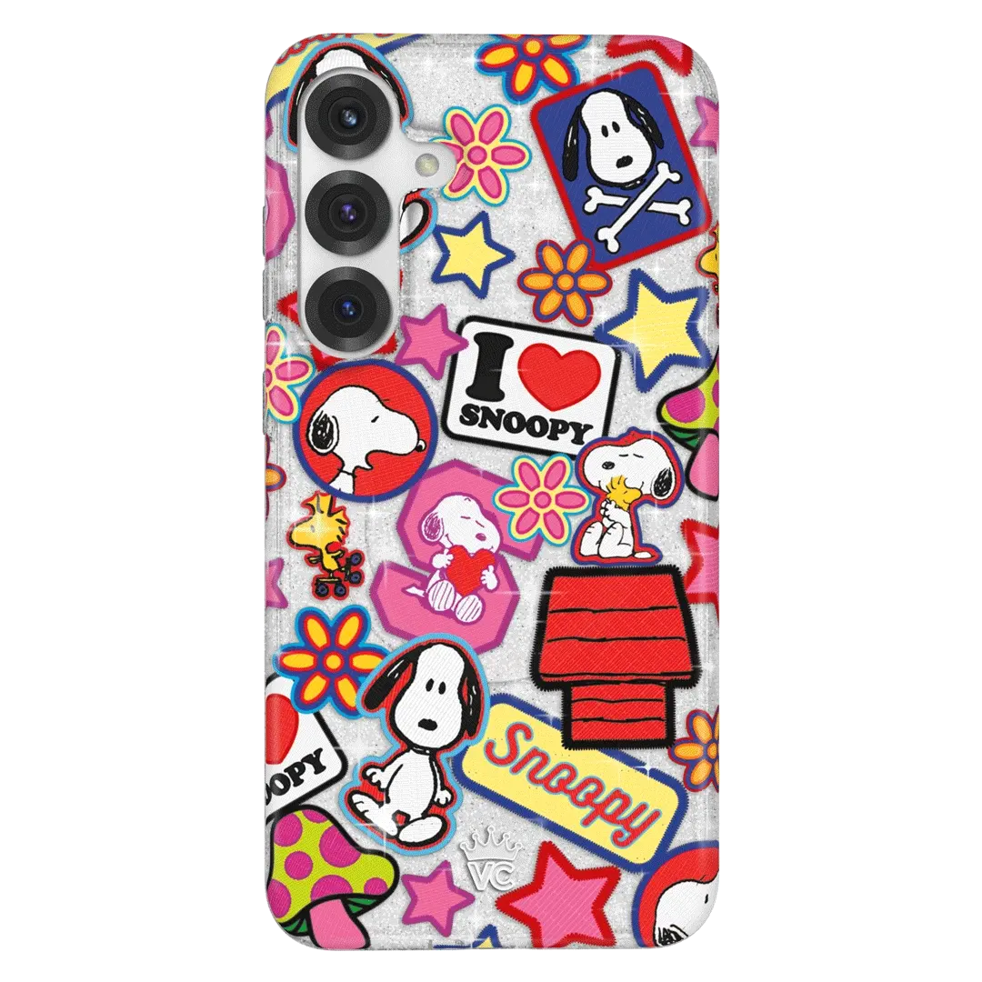 Snoopy Patchwork Glitter Samsung Case - Image 46