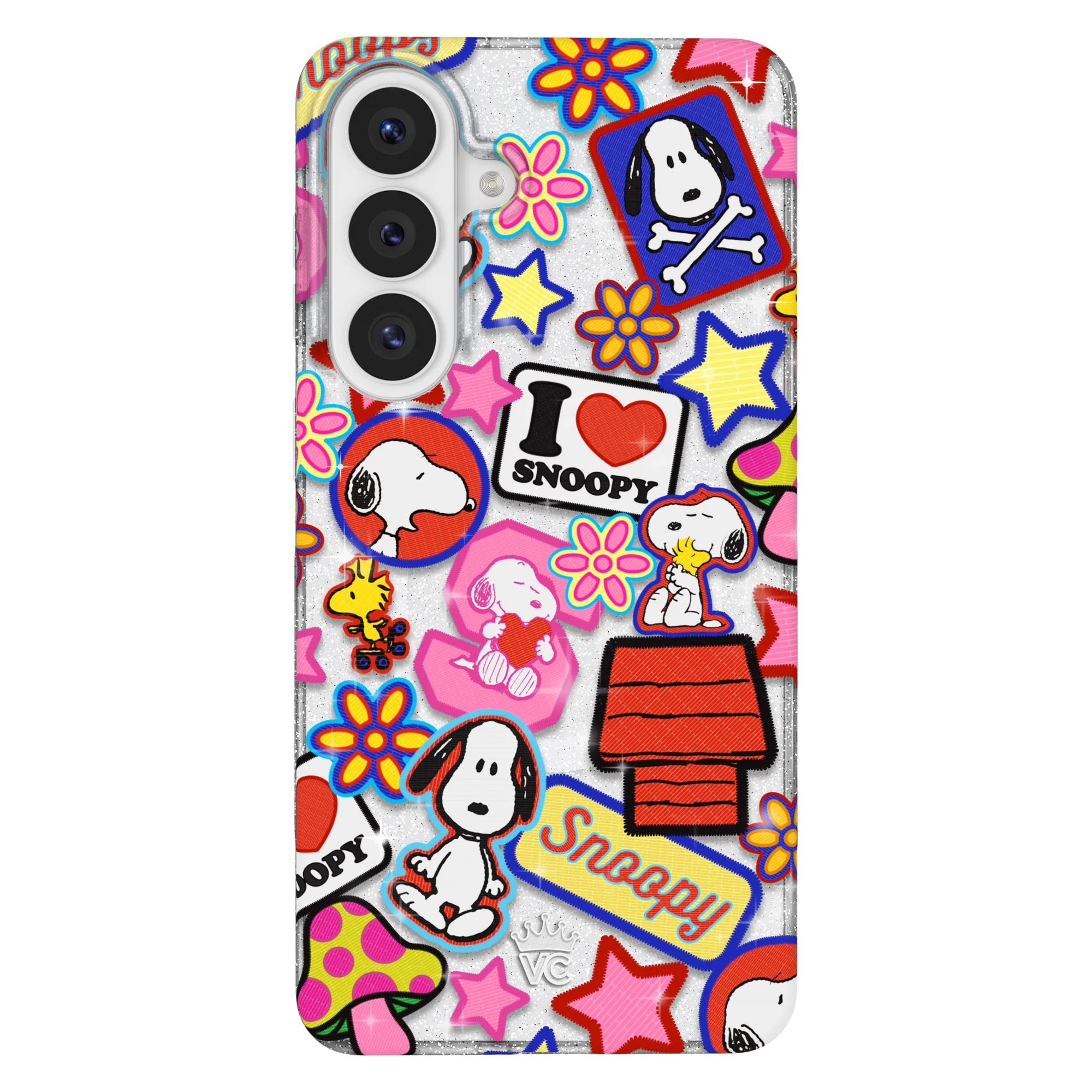 Snoopy Patchwork Glitter Samsung Case - Image 58