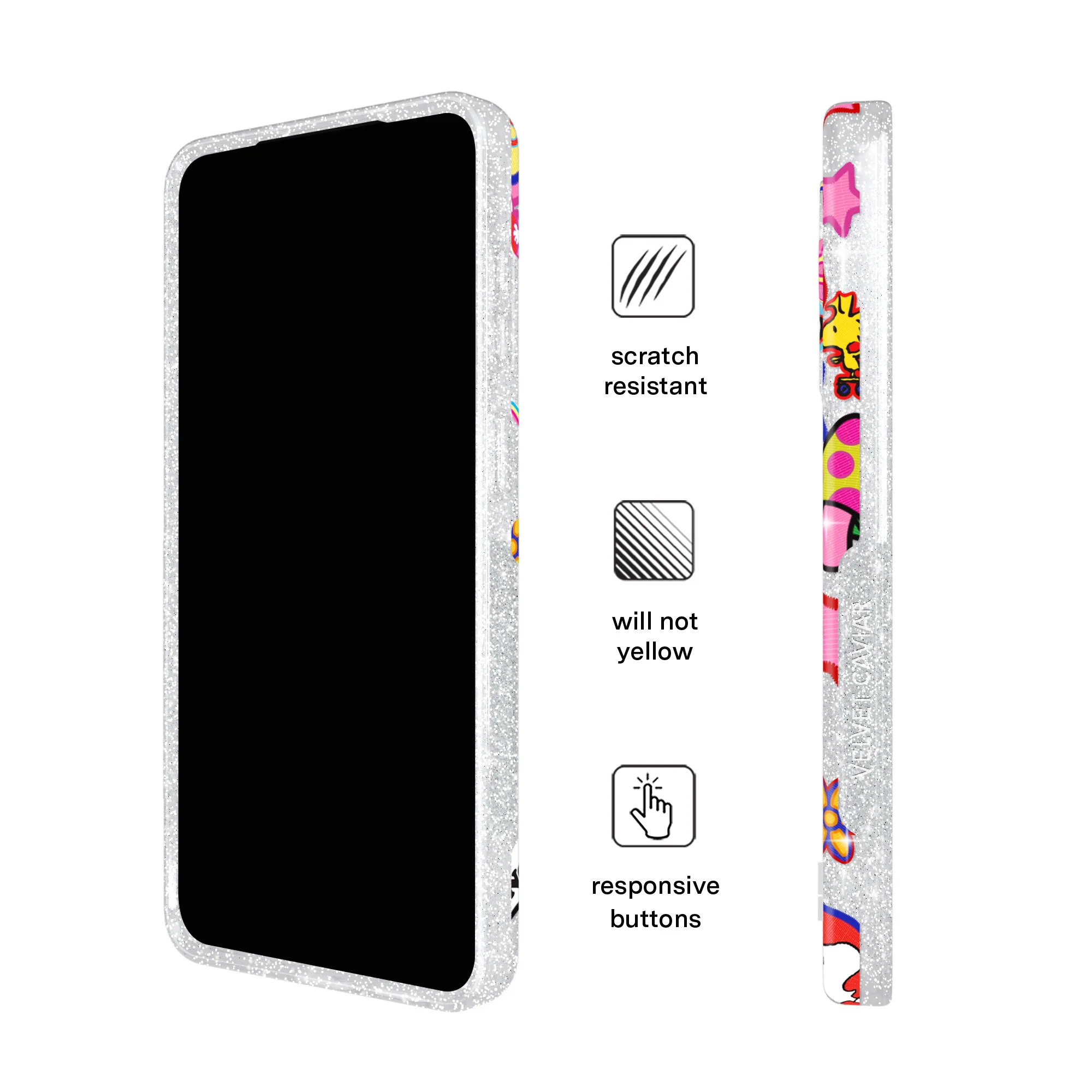 Snoopy Patchwork Glitter Samsung Case - Image 62