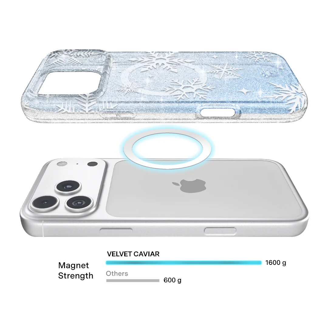 Snow Angel Glitter iPhone Case - Image 14