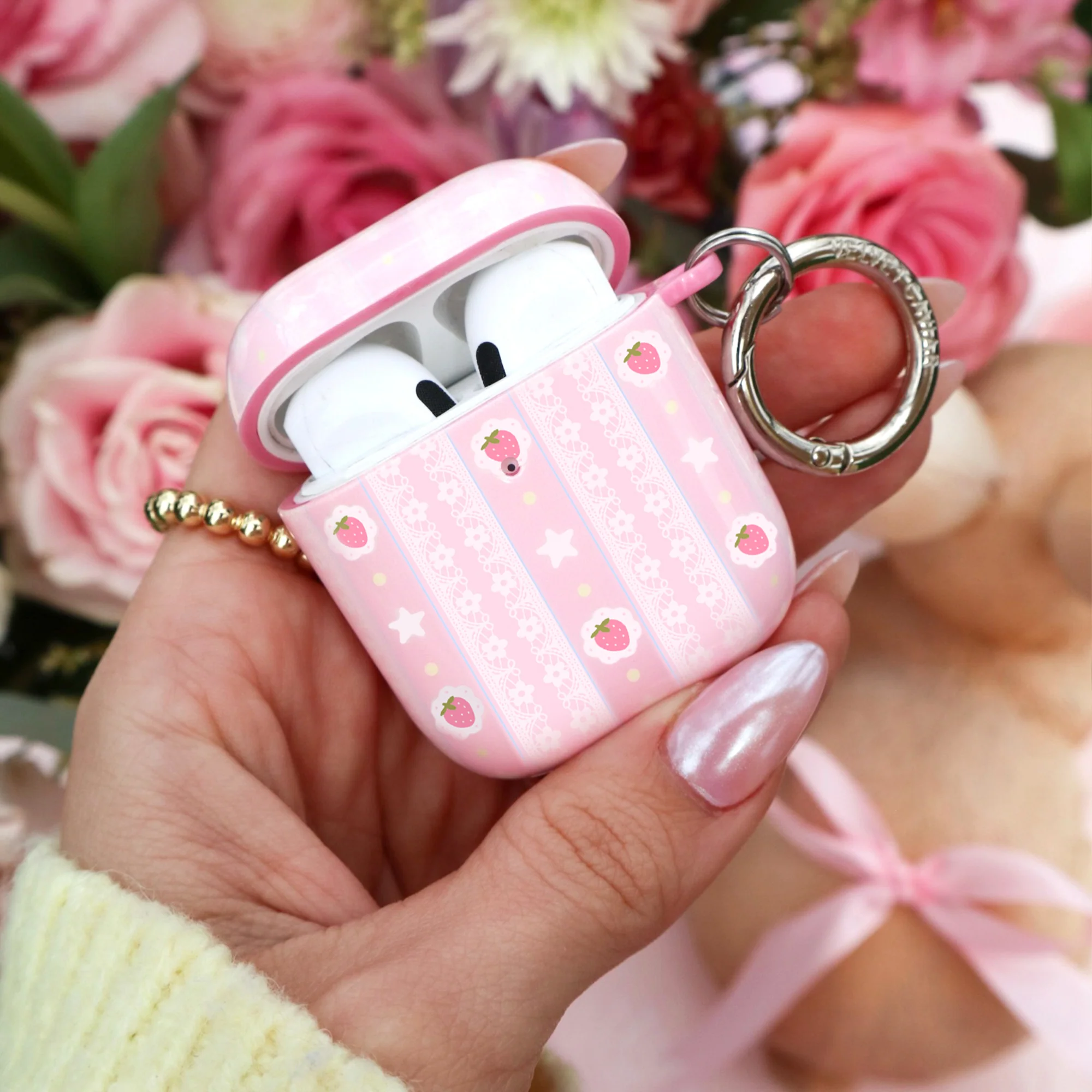 Strawberry Macaron AirPod Case - Image 8