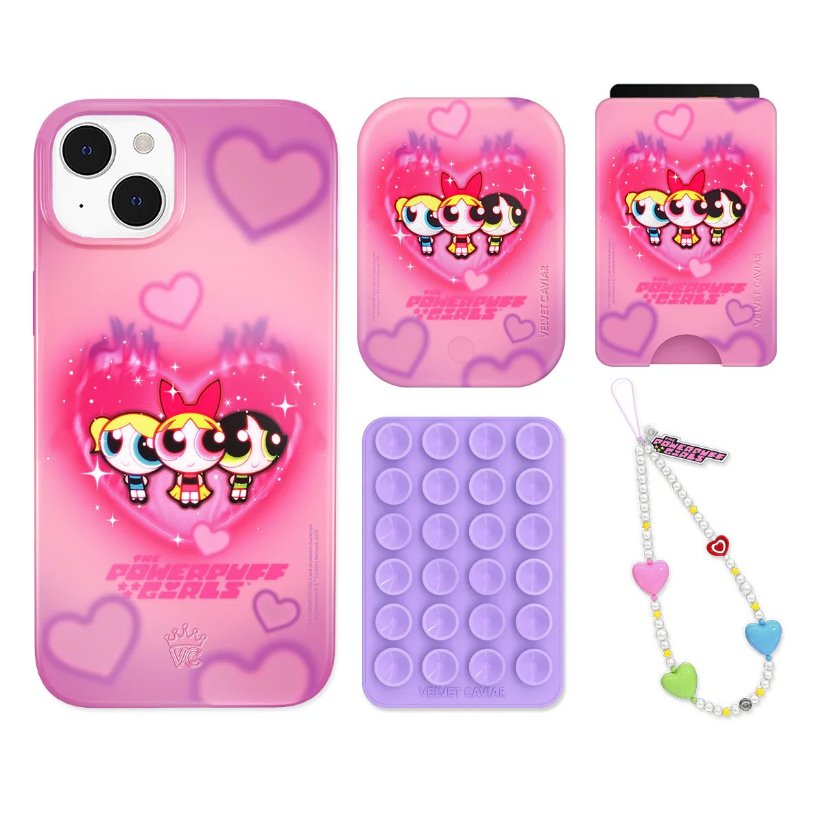 The Powerpuff Girls Airbrush Hearts iPhone Bundle Set - Wallet - Image 9