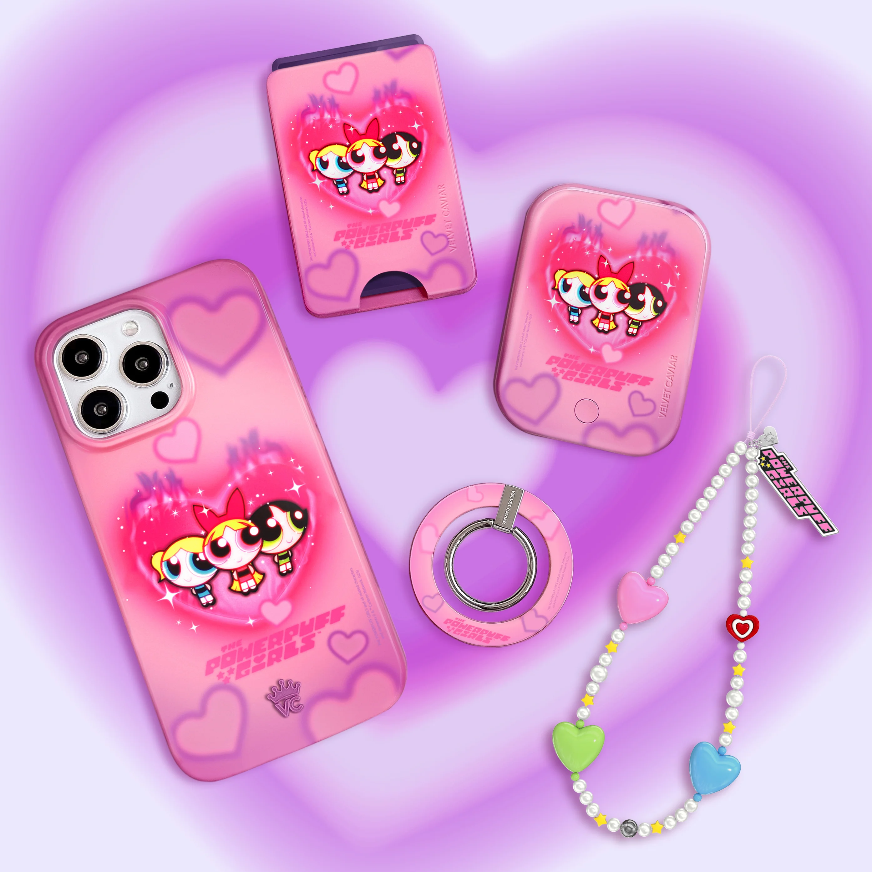 The Powerpuff Girls Airbrush Hearts iPhone Case - Image 35