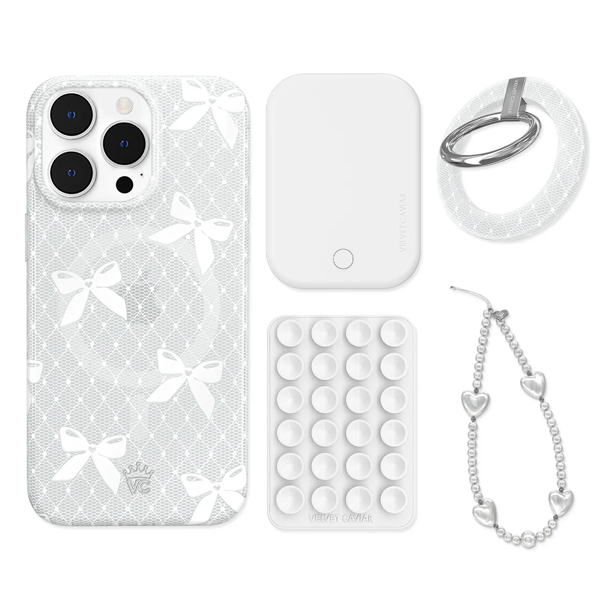 Vintage Lace Bows iPhone Bundle Set - Grip - Image 6