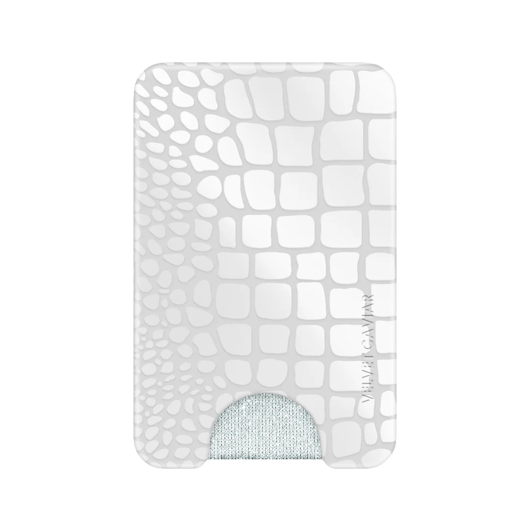 White Croc MagSafe Wallet