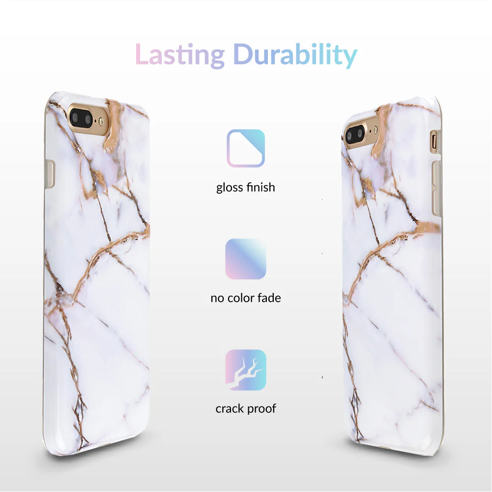 White & Gold Marble iPhone Case - Image 30