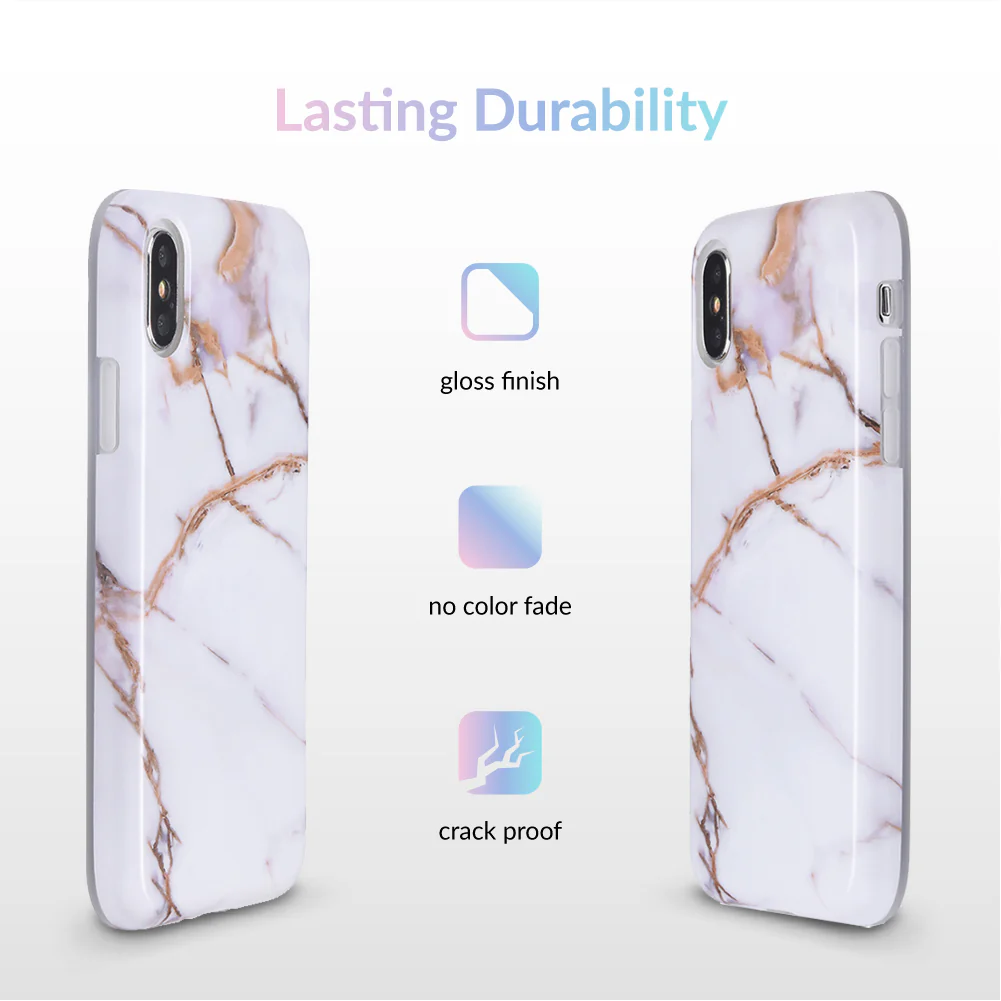White & Gold Marble iPhone Case - Image 6