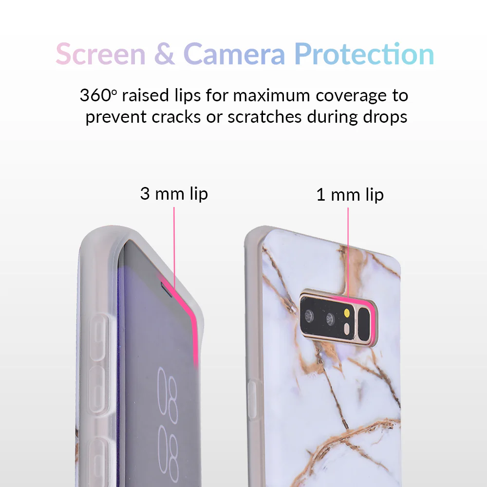 White & Gold Marble Samsung Case - Image 9
