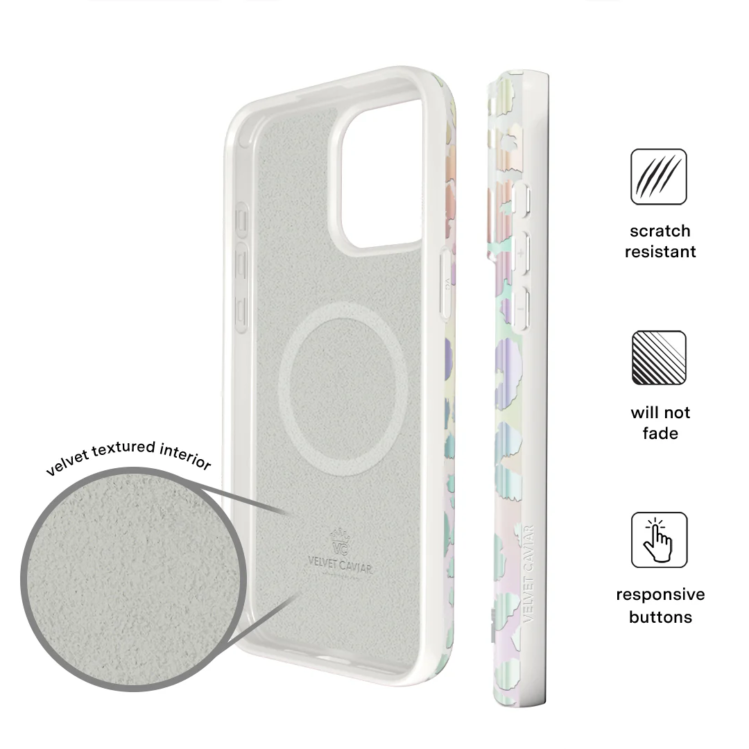 White Opal Leopard iPhone Case - Image 40