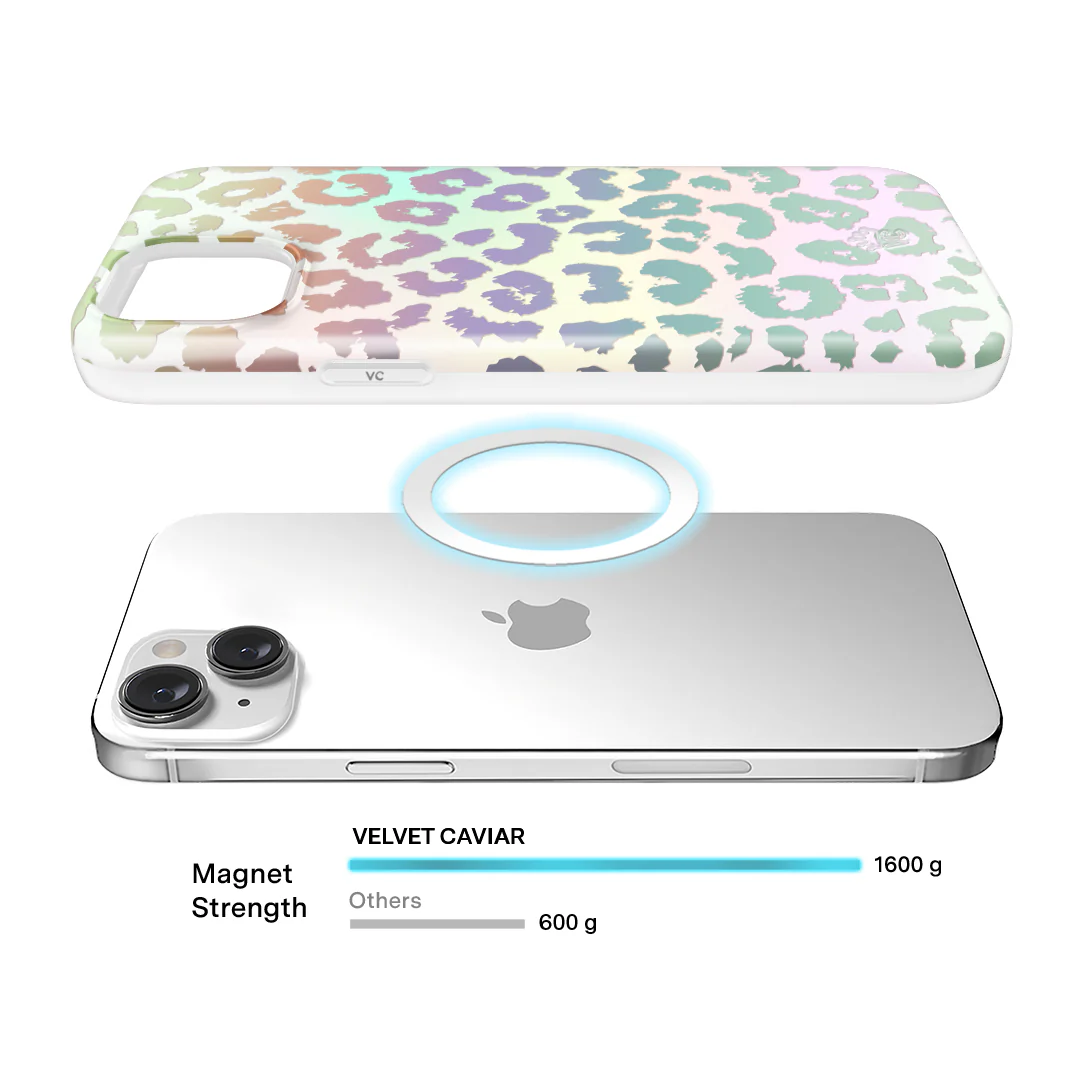 White Opal Leopard iPhone Case - Image 74