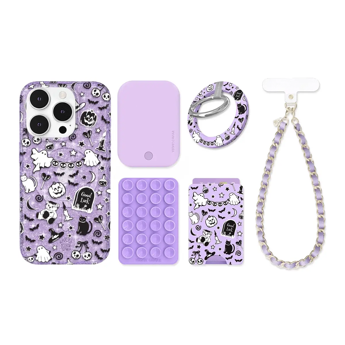 Witchy Lilac Glitter iPhone Bundle Set - Image 15